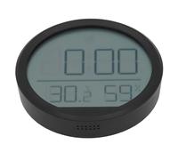 Xiuganpo Termómetro Interior Higrómetro para Oficina en Casa Elegante Reloj Despertador Digital Negro 7,4x7,4 Cm Fácil de Leer