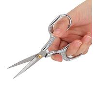 Xiuganpo Tijeras de Costura Duraderas, Gran Colección para Amantes de las Antigüedades, Acero Inoxidable de 4,9 Pulgadas, Color Dorado (SILVER)