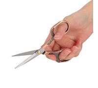 Xiuganpo Tijeras de Costura Duraderas, Gran Colección para Amantes de las Antigüedades, Acero Inoxidable de 4,9 Pulgadas, Color Dorado (Bronce)