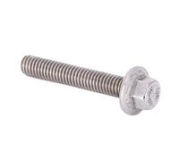 Xiuganpo Tornillos de Brida Hexagonales de Acero Inoxidable 304, Sujetadores Duraderos, Pernos M6 con Cabeza de Arandela, 10 Piezas para Electrodomésticos (M6*35)