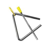 Xiuganpo Triángulo de Metal de con Delantero Fácil Operación Instrumento Musical de Percusión Manual para Niños Equipo de Música de Conjunto Educativo (4 pulgadas)
