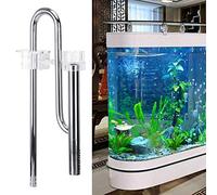 Xiuganpo Tubo de Filtro Skimmer de Película de Aceite de Superficie de Planta de Acuario de Acero Inoxidable 304, 16/22 Mm, Tubo de Entrada y Salida de Planta de Mano de Obra Fina para Entusiastas