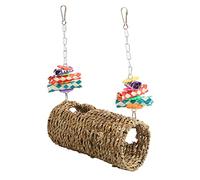 Xiuganpo Túnel de Hierba para Loros, Escondite Relajante para Cacatúas y Periquitos, Hecho de Hierba Marina Natural, 29 Cm