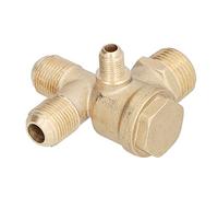 Xiuganpo Válvula de Retención Roscada de 4 Vías con Accionamiento Eléctrico para Mantenimiento de Compresores de Aire 1500 W Adecuada para Material de Cobre Fundido