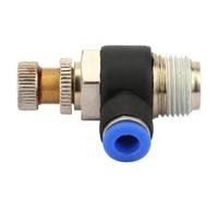 Xiuganpo Válvula Reguladora Neumática de 2 uds., Controlador de Flujo de Aire de para Compresores, Plástico de Cobre, 6mm (SL6-04)