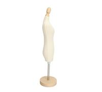 Xiuganpo Xiuganpo Maniquí Femenino Torso Mini Modelo de Vestido con Base de Madera, Forma de Vestido Versátil para Exhibición y Fotografía, Ideal para Estudiantes y Aficionados (1/2) (1/4)