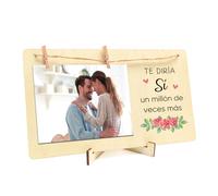 XiuGlimpse Marco de fotos de mesa para bodas, regalo para una pareja que se muda a una nueva casa, detalle romántico para tu esposa, marco personalizado para aniversario