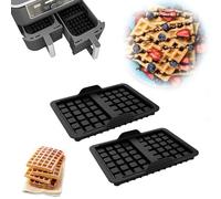 Xiujuers Moldes de Silicona para Gofres, Compatible con Ninja AF400EU, AF451EU, e AF500EU, Freidora de Aire Ninja Accesorios, Ninja Air Fryer Accesorios, Apilable, Accesorios para Gofres Belgas