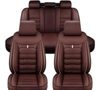 XIUKANGNB Cuero Fundas de Asientos Coche para Volvo S40 2. Gen 2004-2012, Impermeables Cubreasientos Juego Completo Delanteros y Traseros Asiento Accesorios,D/Coffee