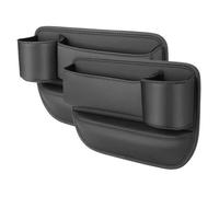 XIUKANGNB Organizador Relleno Huecos Asiento para Fiat 500L 500s 500x Ranch Bravo, Cuero PU Consola Portavasos Bolsillo Lateral Caja Almacenamiento Accesorios,C/Black