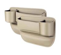 XIUKANGNB Organizador Relleno Huecos Asiento para Fiat 500L 500s 500x Ranch Bravo, Cuero PU Consola Portavasos Bolsillo Lateral Caja Almacenamiento Accesorios,B/Beige