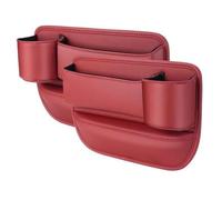 XIUKANGNB Organizador Relleno Huecos Asiento para Fiat 500L 500s 500x Ranch Bravo, Cuero PU Consola Portavasos Bolsillo Lateral Caja Almacenamiento Accesorios,D/Red