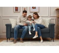 Xiulideni UN sofá de diseño elegante: hecho de tela de lino de alta calidad, con un marco de madera maciza y patas de metal, ofrece comodidad perfecta para la vida moderna.