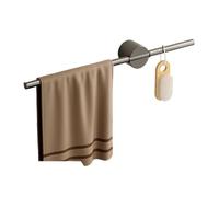 xiuling4568 Estante de baño Toallero de Pared Creativo, Base única, Ajustable, sin Perforaciones, Moderno, de Aluminio, for decoración del baño del hogar Estantes Flotantes(Gun Gray,50CM)