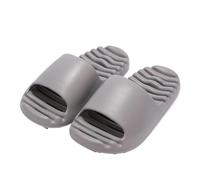 xiuling4568 Hausschuhe - Pantuflas ahuecadas para interiores y baños, para mujer, antideslizantes, con fugas, secado rápido, chaussons, Gray, 44/45 EU