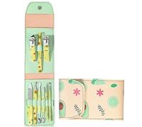 xiuling4568 Juego de 9 cortaúñas de Acero Inoxidable con diseño de Frutas y Bolsa Plegable, Kit de cortadores de manicura, Tijeras, Herramienta de Maquillaje y Belleza
