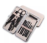 xiuling4568 Juego de cortaúñas for Hombres y Mujeres, recortador de Cejas doméstico, cortaúñas antisalpicaduras, Cuchillo for pedicura, cortaúñas portátil for pies(Negro)