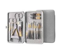 xiuling4568 Juego de cortaúñas Gris de 8/12/18 Piezas, Kit de manicura y pedicura Profesional, Accesorios for Hombres, Juego de Cuidado Personal(18pcs)