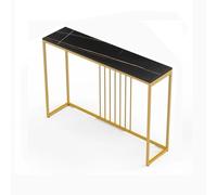 xiuling4568 Mesa Consola Mesa Consola for Entrada, Sala de Estar, sofá, Mesa Auxiliar con Soporte de Metal Resistente Consola Recibidor(Negro,Pequeño)
