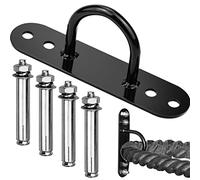 Xiumeso Anclaje de Suspensión, Soporte de Anclaje de Montaje en Techo de Pared Gancho Cuerda de Escalada Columpio Saco de Arena, Montajes de Pared de Entrenamiento, Con 4 Tornillos para Fitness, Yoga