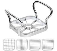 Xiumeso Cortador 5 en 1 de Patatas Fritas y Verduras - Acero Inoxidable, Picador de Frutas, Herramienta para Freír, Utensilios de Cocina