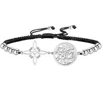 XIUNYIE Brazalete Pagano Nudo de Bruja Tetragrammaton Pentagrama Símbolo Celta Plegable Cuerda Ajustable Protección Ocultismo Joyería para Mujeres y Hombres Hech, S-B string2