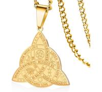 XIUNYIE Colgante Triple Diosa Triquetra Nudo Bruja Joyería Celta Irlandesa Wicca Pagana, Oro