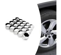 XIUNYIE Pack 20 Protector Tuercas Tapacubos Cromo Plata antióxido, cúpulas Perno Rueda tapón buje, Cubierta Tornillos vehículo Estilo Externo, Normal, 21mm