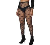 XIUSEMY Medias Sexis de Red Para Mujer, Estampadas, Hasta El Muslo, Negras de Encaje, Negro Tipo 4, Talla Única