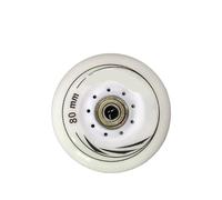 XIUsheUA 8 unids/Set 80mm 76mm 72mm 90A Rodillos Patines en línea Patines Slalom Ruedas for Patinaje for Adultos Ruedas para Parques, Pistas de Patinaje(White 80mm ABEC7)
