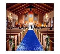 XIUsheUA Alfombra Pasillo Boda Camino de Pasillo con Lentejuelas, Alfombra for Nupcial al Aire Libre, for Ceremonia Boda para Boda Ceremonia Iglesia Exterior(Blue1,360-12ft,60cm-2ft)