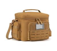 XIUsheUA Bolsa de Almuerzo for Hombres, lonchera Resistente al Aire Libre, Bolsa térmica Aislante a Prueba de Fugas for Trabajo, Comida, Camping, Picnic para Comida para Llevar, Restaurante(Khaki)