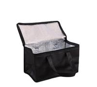 XIUsheUA Bolsa de Picnic con Almacenamiento de Utensilios de Cocina, Bolsa térmica for Alimentos, Paquete de Hielo Aislante para Comida para Llevar, Restaurante(Black 21x14x17cm)