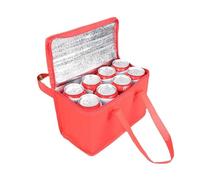 XIUsheUA Bolsa de Picnic con Almacenamiento de Utensilios de Cocina, Bolsa térmica for Alimentos, Paquete de Hielo Aislante para Comida para Llevar, Restaurante(Red 28x14x17cm)
