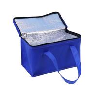 XIUsheUA Bolsa de Picnic con Almacenamiento de Utensilios de Cocina, Bolsa térmica for Alimentos, Paquete de Hielo Aislante para Comida para Llevar, Restaurante(Blue 21x14x17cm)