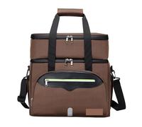 XIUsheUA Bolsa térmica for Nevera portátil, Bolsa térmica for Viaje, Playa, Cerveza, Bolsa de Almacenamiento de Alimentos a Prueba de Fugas para Comida para Llevar, Restaurante(Brown)