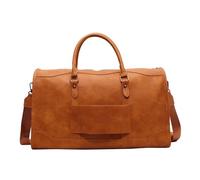 XIUsheUA Bolso bandolera grande de piel para mujer Bolsa de viaje gran capacidad, piel sintética, for golf, Boston, bolso hombro, for ocio, deportes, fitness, maleta fin semana, bolsa lona(Brown)