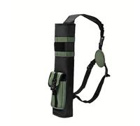 XIUsheUA Carcaj de Tiro Tiro con Arco Ligero hacia atrás Flecha aljaba Doble Uso Plegable Compacto Cadera Flechas Bolsa Sistema Bolsillo colgado para Caza Y Práctica(Green)