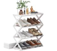 XIUsheUA Estante Plegable para Zapatos Zapatero Multicapa Sencillo for el hogar, ahorrador de Espacio, en Forma X, for la Entrada residencia Estudiantes
