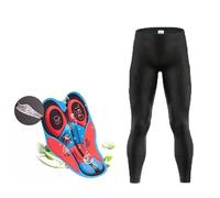 XIUsheUA Pantalón Largo con Peto Ciclista Baberos Acolchados for Bicicleta de montaña, Pantalones con Tirantes de Ciclismo Negros, Pantalones de Ciclismo, Mallas Transpirables for Hombre(1,XL)