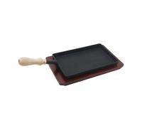 XIUsheUA Placa de hierro para filetes Plancha de hierro fundido con mango largo, sartén for carne, tortillas, huevos, for RV, cocina gas eléctrica, inducción for el hogar, restaurante