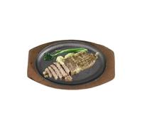 XIUsheUA Placa de hierro para filetes Sartén de hierro antiadherente reutilizable for asar a la parrilla con bandeja for barbacoa, filete, teppanyaki, for hornear, for en cocina