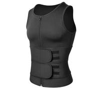 XIUsheUA Ropa Interior Moldeadora para Hombre Faja Reductora for Hombre, Traje Sauna, Chaleco de sudoración, Ropa Interior Adelgazante, Camiseta for Perder Peso, Quema Grasa(Two Belt Black,3XL)