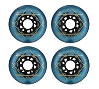 XIUsheUA Ruedas for Patines en línea 88A PU Resistentes al Desgaste, Paquete de 4 Uds. De Ruedas de 72mm, 76mm y 80mm for Patines, Tabla Ondulada para Parques, Pistas de Patinaje(Blue 80mm 4Pcs)