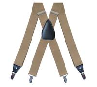 XIUsheUA Tirantes Hombre Tirantes elásticos ajustables for hombre, resistentes, de 3,5 cm, con espalda en X y 4 clips, for pantalones para el Trabajo y Vestimenta Elegante(Beige)