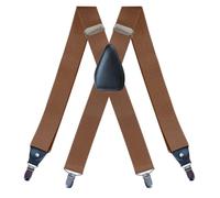 XIUsheUA Tirantes Hombre Tirantes elásticos ajustables for hombre, resistentes, de 3,5 cm, con espalda en X y 4 clips, for pantalones para el Trabajo y Vestimenta Elegante(Brown)