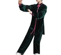 XIUsheUA Trajes de Tai Chi Uniforme de Kungfu Otoño e Invierno Terciopelo Grueso Mujeres Taiji Ropa de Artes Marciales para Tai Chi, Artes Marciales(L)