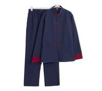 XIUsheUA Uniforme de Kung Fu Tai Chi Tradicional for Hombres, Tops de algodón y Lino, Pantalones, Trajes Hanfu Tang, Conjuntos de Ropa para Tai Chi, Artes Marciales(Color 6,4XL 190)