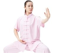 XIUsheUA Uniforme de Tai Chi kungfú, Ropa Tradicional for Hombres y Mujeres, Ropa de práctica de actuación artística Informal de Seda for Adultos, Wushu para Tai Chi, Artes Marciales(Color1,XS)
