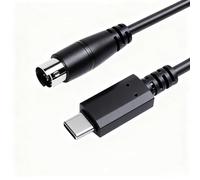 Xiusiyt Cable MIDI USB-C a Mini-DIN 7 macho para IK Multimedia iRig Series, HD, HD-A, Keys, I/O 25/49, MIDI 2 Pro, Pro Duo, Pro I/O Stream, Plug and Play, (USB-C, 5.9 pies)